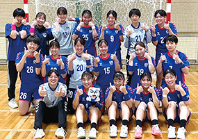 女子ハンドボール部 インカレ 初出場初勝利を飾る